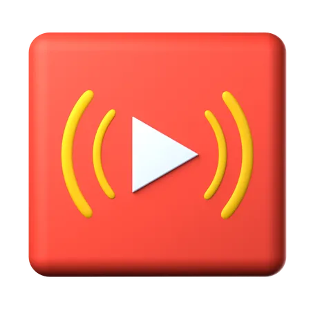 Streaming vidéo  3D Icon