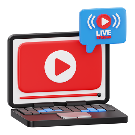 Video Streaming  3D Icon