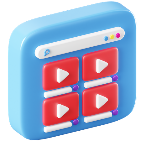 Video Streaming  3D Icon