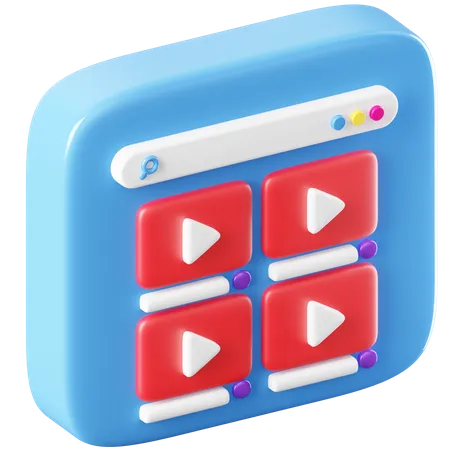 Video Streaming  3D Icon