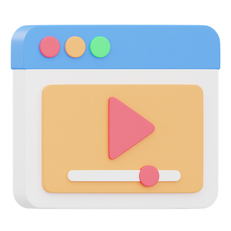 Video Streaming  3D Icon