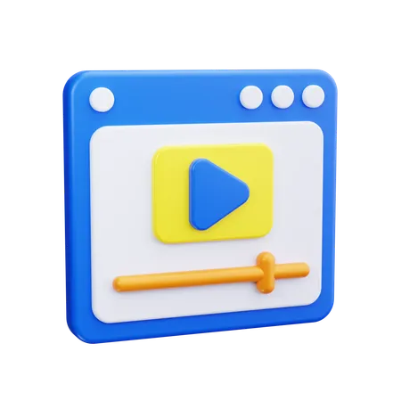 Video Streaming  3D Icon