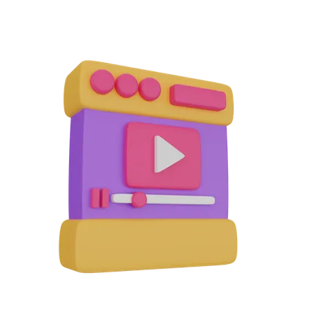 Video Streaming  3D Icon