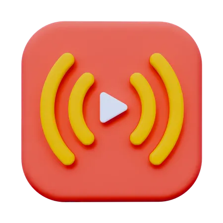 Video Streaming  3D Icon