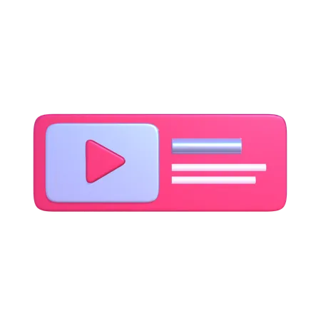 Video Streaming  3D Icon