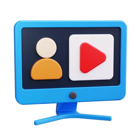 Video Streaming  3D Icon