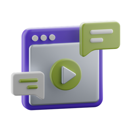 Video Streaming  3D Icon