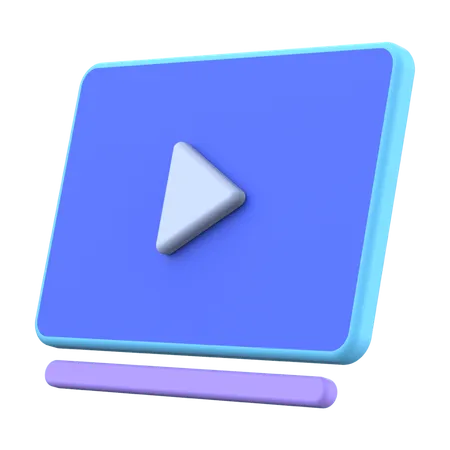 Video streaming  3D Illustration