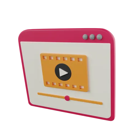 Video Streaming 3D Icon