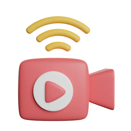 Live Streaming Video 3D Icon