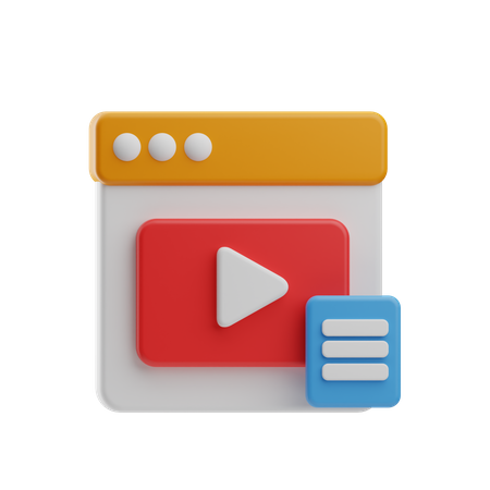 Video Streaming  3D Icon