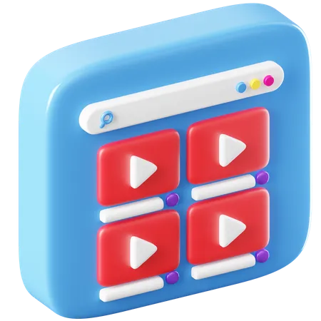 Video Streaming 3D Icon