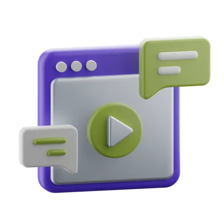 Video Streaming  3D Icon