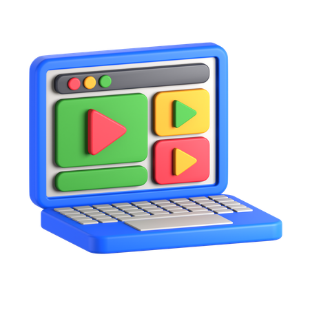 Video Streaming Platform  3D Icon