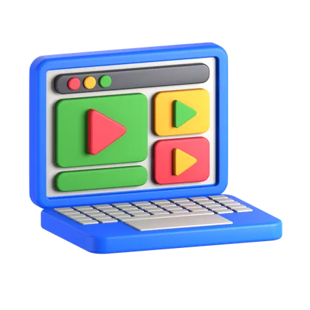 Video Streaming Platform  3D Icon