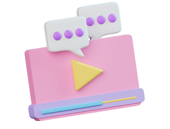 Video Talk  3D Icon