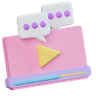 3d video talk logo