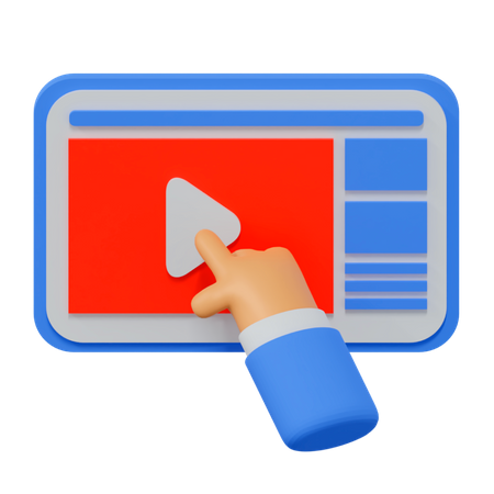 Vídeo transmitido en vivo  3D Icon