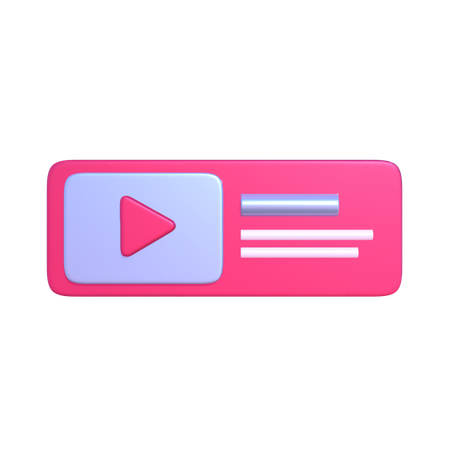 Vídeo transmitido en vivo  3D Icon