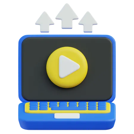 Video upload  3D Icon