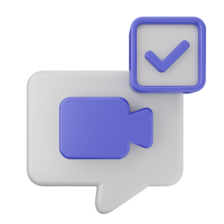 Verificación de vídeo  3D Icon