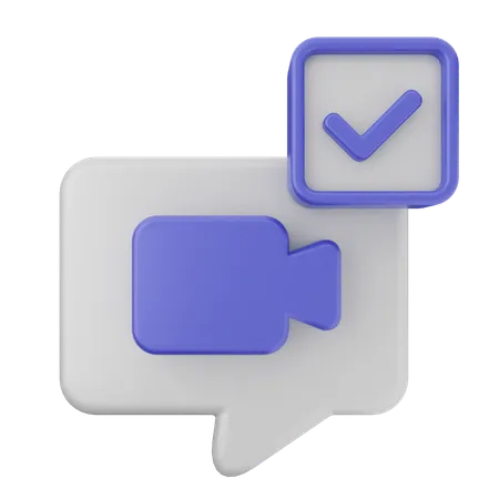 Verificación de vídeo  3D Icon