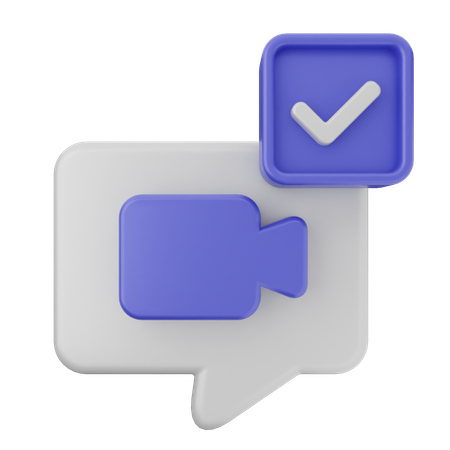 Verificación de vídeo  3D Icon