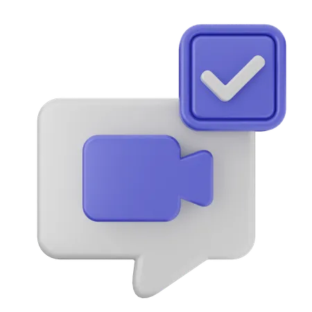 Verificación de vídeo  3D Icon