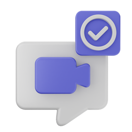 Verificación de vídeo  3D Icon