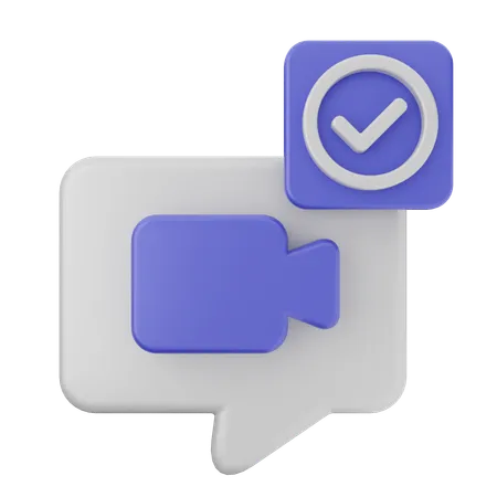 Verificación de vídeo  3D Icon