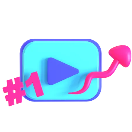Video viral  3D Icon