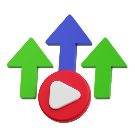 Videowachstum  3D Icon