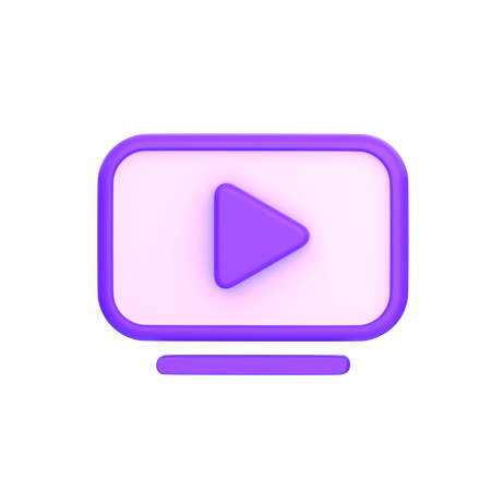 Video Watching  3D Icon