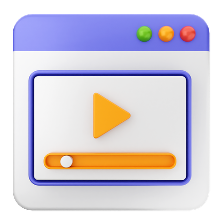 ビデオウェブサイト  3D Icon