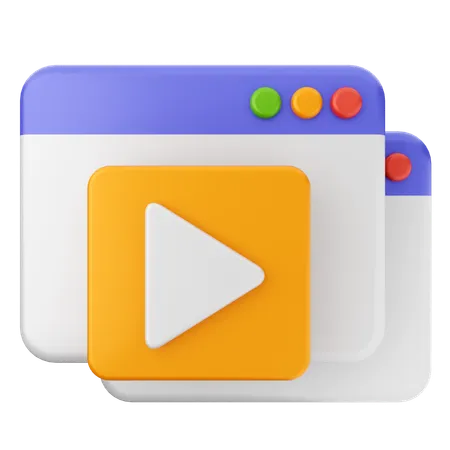 Video Website  3D Icon