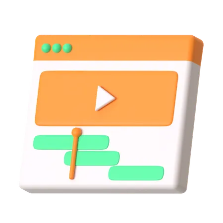 Videobearbeitung  3D Icon