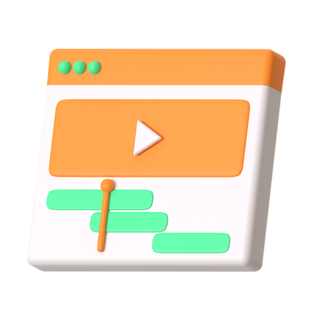 Videobearbeitung  3D Icon