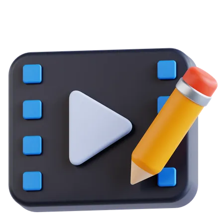 Videobearbeitung  3D Icon