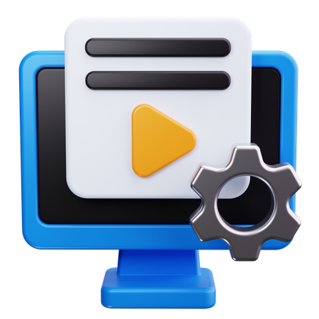 Videobearbeitung  3D Icon