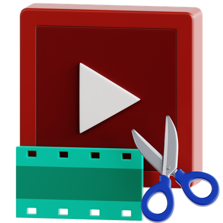 Videobearbeitung  3D Icon