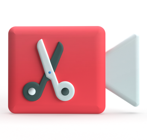 Videobearbeitung  3D Icon