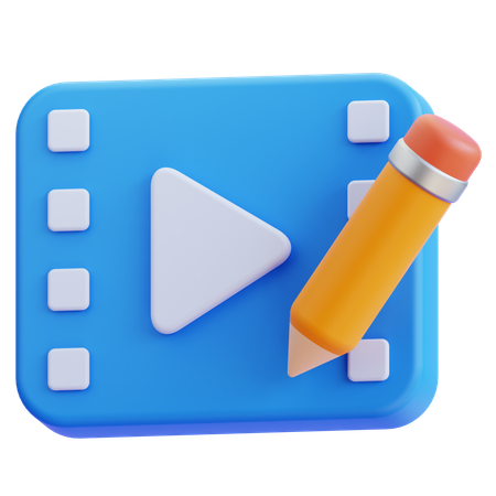 Videobearbeitung  3D Icon