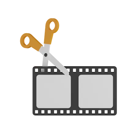 Videobearbeitung  3D Icon