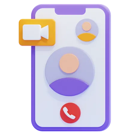 Videocall  3D Icon