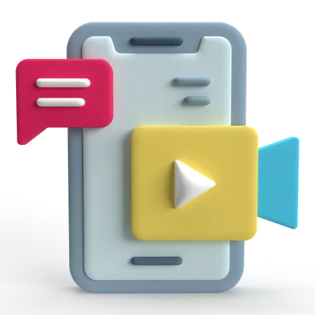 Video chamada  3D Icon