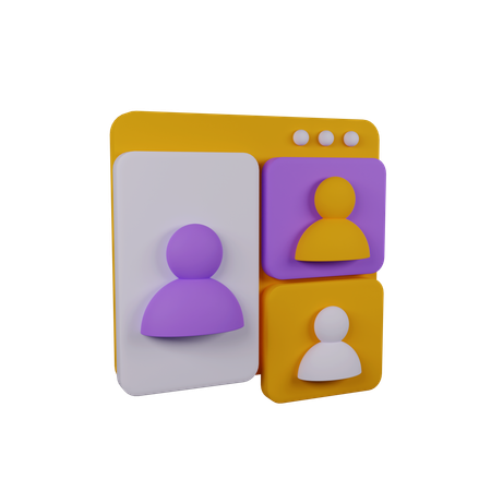 Vidéoconférence  3D Icon