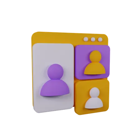 Vidéoconférence  3D Icon