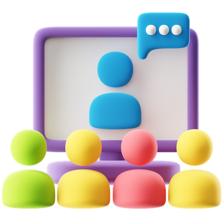 Videoconferência  3D Icon