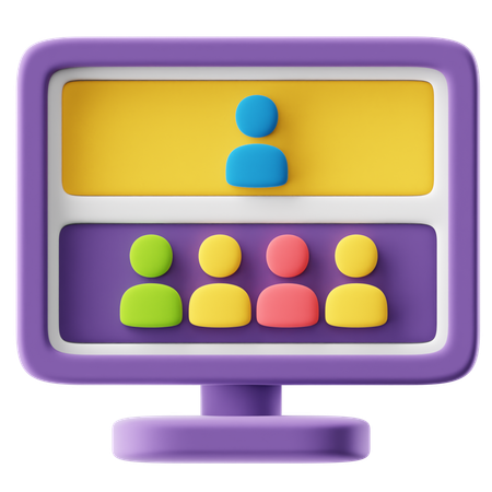 Videoconferência  3D Icon