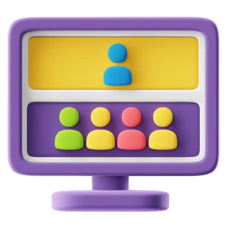 Videoconferência  3D Icon